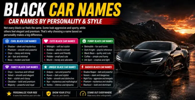 Black Car Names: 150+ Cool, Cute, Funny & Unique Ideas