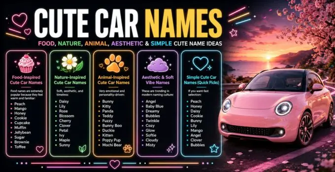Cute Car Names: 150+ Adorable & Unique Ideas for Your Car
