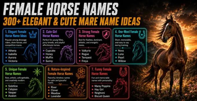 Female Horse Names: 300+ Elegant & Cute Mare Name Ideas