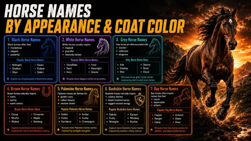 horse names by coat color