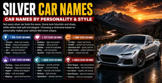 Silver Car Names: 150+ Cool, Cute, Funny & Unique Ideas