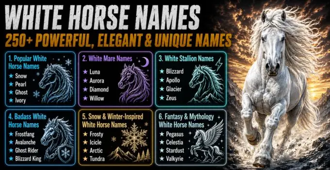 White Horse Names: 250+ Powerful, Elegant & Unique Names