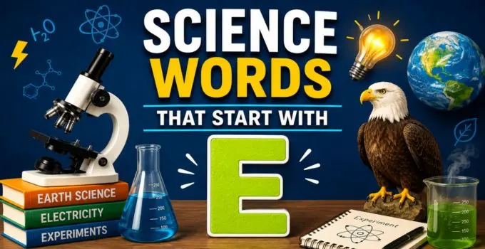 Science Words That Start With E [ Examples & All Grades]