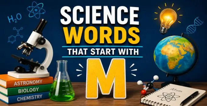 science terms beginning with m