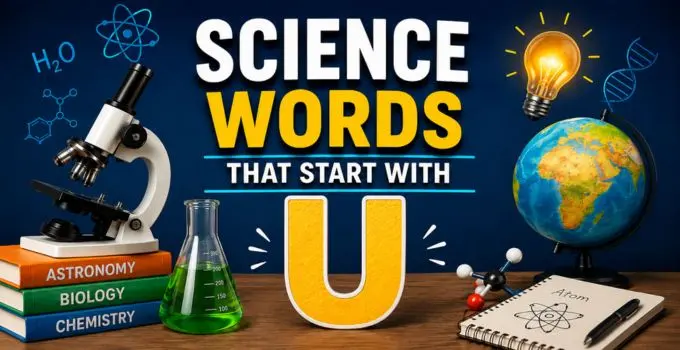 science terms beginning with u