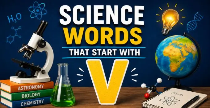 science terms beginning with v