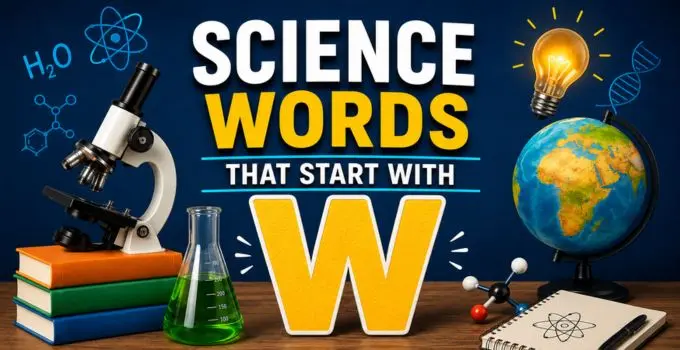 science terms beginning with w